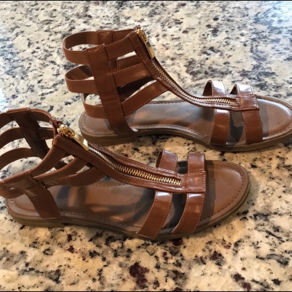 Brown gladiator sandals